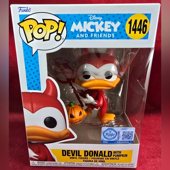 Devil Donald With Pumpkin Specialty Series # 1446 (Nib) With Pop Protector - Picture 2 of 7